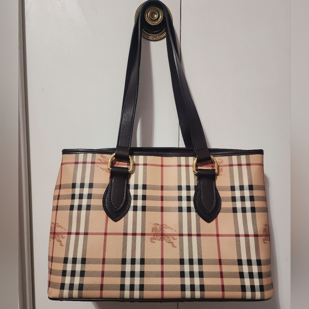 Vintage Haymarket Check Burbery Tote/Purse/ Shoulder Bag